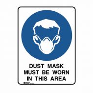 PF834028 Building & Construction Sign - Dust Mask Must Be Worn In This Area 