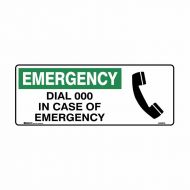 PF834634 Emergency Information Sign - Emergency Dial 000 In Case Of Emergency 