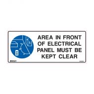 PF834642 Mandatory Sign - Area In Front Of Electrical Panel Must Be Kept Clear 