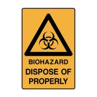 PF835082 Warning Sign - Biohazard Dispose Of Properly 