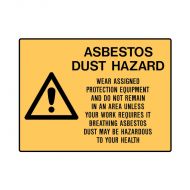 PF835085 Asbestos Sign - Asbestos Dust Hazard 