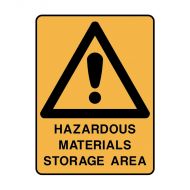 PF835111 Warning Sign - Hazardous Materials Storage Area 