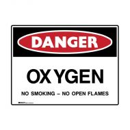 PF835182 Danger Sign - Oxygen No Smoking No Open Flames 