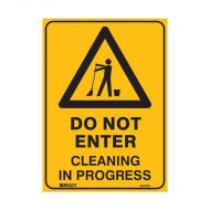 PF835266 Warning Sign - Do Not Enter Cleaning In Progress 