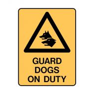 PF835268 Warning Sign - Guard Dogs On Duty 