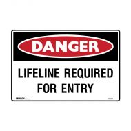 PF835302 Electrical Hazard Sign - Lifeline Required For Entry 