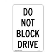 PF835312 Parking & No Parking Sign - Do Not Block Drive 