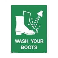 PF835396 Emergency Information Sign - Wash Your Boots 