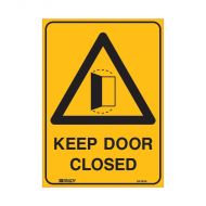 PF835516 Warning Sign - Keep Door Closed 