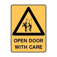 PF835517 Warning Sign - Open Door With Care 