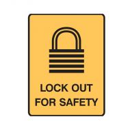PF835746 Lockout Tagout Sign - Lock Out For Safety