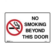 PF840209 No Smoking Sign - No Smoking Beyond This Door 