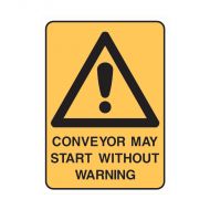 PF840463 Warning Sign - Conveyor May Start Without Warning 