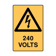 PF840928 Warning Sign - 240 Volts 