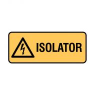PF840941 Warning Sign - Isolator 