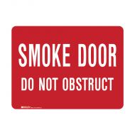 PF840987 Fire Equipment Sign - Smoke Door Do Not Obstruct 