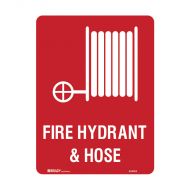PF841004 Fire Equipment Sign - Fire Hydrant And Hose 