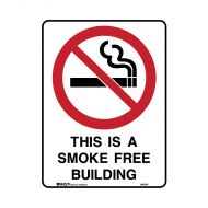 PF841008 Prohibition Sign - This Is A Smoke Free Building 