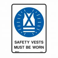 PF841032 Building & Construction Sign - Safety Vest Must Be Worn 