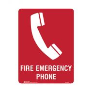 PF841053 Building & Construction Sign - Fire Emergency Phone 