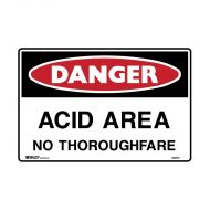 PF841467 Danger Sign - Acid Area No Thoroughfare 