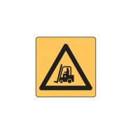 PF841608 Warehouse-Loading Dock Sign - Warning Forklifts Symbol 