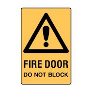 PF841692 Warning Sign - Fire Door Do Not Block 
