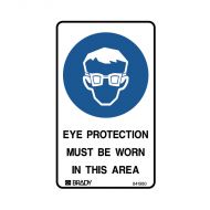 PF841980 Small Stick On Labels - Eye Protection Must Be Worn In This Area 