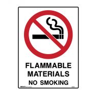 PF842148 Prohibition Sign - Flammable Materials No Smoking 