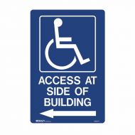 PF842278 Accessible Traffic & Parking Sign - Access At Side Of Building Arrow Left 