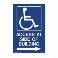 PF842280 Accessible Traffic & Parking Sign - Access At Side Of Building Arrow Right 