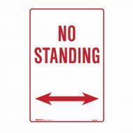 PF843289 No Standing Sign - No Standing Arrow Both Ways 
