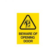 PF844047 A4 Safety Sign - Beware Of Opening Door 