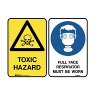 PF844353 Multiple Message Sign - Toxic-Face Respirator 