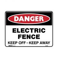 PF844562 Danger Sign - Electric Fence Keep Off Keep Away 