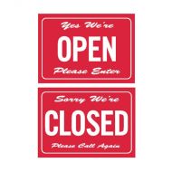 PF845246 Warehouse-Loading Dock Sign - Double Sided Sign Yes We're Open - Sorry We're Closed 