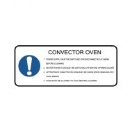 PF845913 Kitchen-Food Safety Sign - Convector Oven 