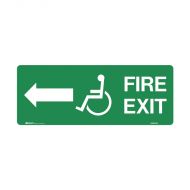 PF846138 Exit Sign - Disabled Fire Exit Arrow Left 