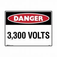 PF847679 Electrical Hazard Sign - Danger 3300 Volts 
