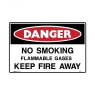 PF847727 Mining Site Sign - Danger No Smoking Flammable Gases Keep Fire Away 