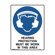 PF847981 Mining Site Sign - Hearing Protection Must Be Worn In This Area 