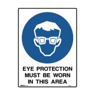 PF847983 Mining Site Sign - Eye Protection Must Be Worn In This Area 