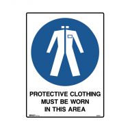 PF848005 Mining Site Sign - Protective Clothing Must Be Worn In This Area 