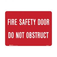PF848055 Fire Equipment Sign - Fire Safety Door Do Not Obstruct 
