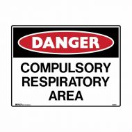 PF852534 Asbestos Sign - Danger Compulsory Respiratory Area 