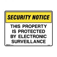PF853094 Security Notice Sign - This Property Is Protected By Electronic Surveillance 