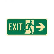 PF855072 Exit Floor Sign - Running Man Arrow Right 