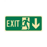 PF855078 Exit Floor Sign - Running Man Arrow Down 