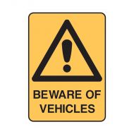 PF856000 Warning Sign - Beware Of Vehicles 