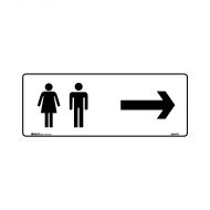 PF856078 Public Area Sign - Mens-Ladies Right 